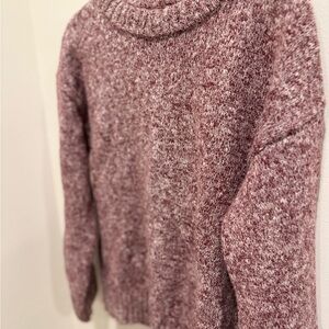Jcrew Women's Marled Cotton Knit Sweater - Burgundy
